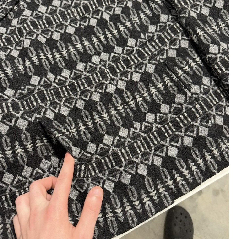 Pendleton Wool Jacket‎ Womens Large Black Grey Geometric aztec western Zip Front - Picture 2 of 6